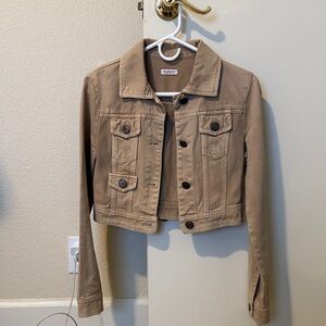 Max & Co Beige Cropped Denim Jacket